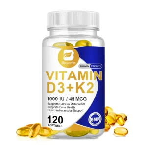 BEWORTHS Vitamin D3 & K2 Capsules Support Calcium Metabolism