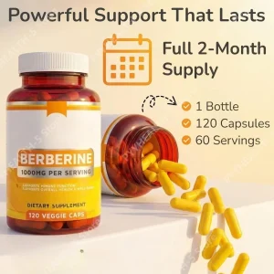 Berberine HCl Supplement 1000 mg per serving,