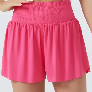 THE GYM PEOPLE Women's High Waisted Flowy Running Shorts