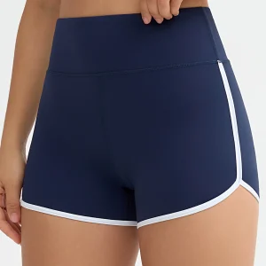 Women's High Waist Workout Shorts Breathable Dolphin Split Elastic